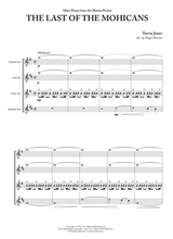 Main Theme From The Last Of The Mohicans For Saxophone Quartet