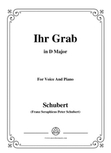 Schubert Ihr Grab In D Major D 736 For Voice And Piano