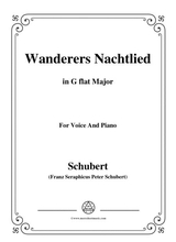 Schubert Wanderers Nachtlied In G Flat Major For Voice And Piano