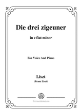 Liszt Die Drei Zigeuner In E Flat Minor For Voice And Piano