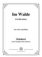 Schubert Im Walde Op 93 No 1 In B Flat Minor For Voice Piano