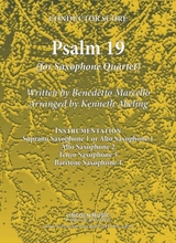 Psalm 19 Benedetto Marcello For Saxophone Quartet SATB Or Aatb