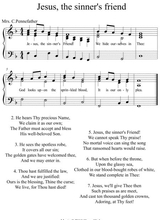 Jesus The Sinners Friend A New Tune To This Wonderful Old Hymn