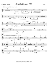 Octet In D Opus 144 2012 Clarinet Part