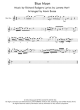 Blue Moon Sax Solo Easy Key Of C Bari Sax