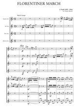 Florentiner March For Saxophone Quartet