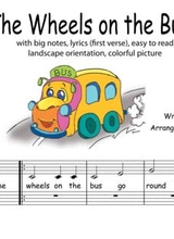 The Wheels On The Bus Big Notes And Lyrics Easy To Read Format