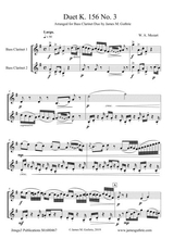 Mozart Duet K 156 No 3 For Bass Clarinet Duo