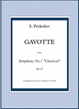 S Prokofiev Gavotte From Symphony No 1 Classical Piano 4 Hands
