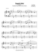 Coppelia Waltz Simplified Piano Solo