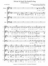 I D Like To Teach The World To Sing In Perfect Harmony SATB A Cappella