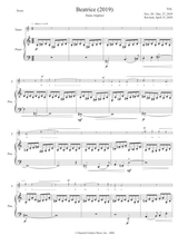 Beatrice 2019 Piano Vocal Score