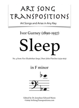 Sleep Transposed To F Minor Bass Clef