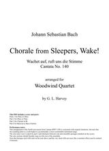 Chorale From Sleepers Wake Bwv 140 For Woodwind Quartet