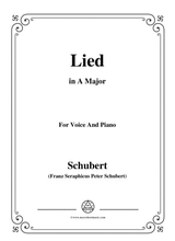 Schubert Lied Es Ist So Angenehm In A Major D 284 For Voice And Piano