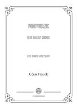 Franck Nocturne In D Sharp Minor For Voice And Piano