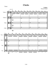 Clocks For String Quartet Easy Intermediate