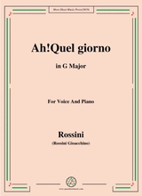 Rossini Ah Quel Giorno From Semiramide In G Major For Voice And Piano