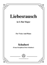 Schubert Liebesrausch In G Flat Major For Voice And Piano