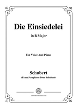 Schubert Die Einsiedelei The Hermitage In B Major D 393 For Voice Piano