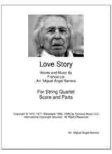 Love Story String Quartet Francis Lai