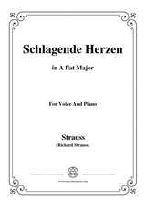 Richard Strauss Schlagende Herzen In A Flat Major For Voice And Piano