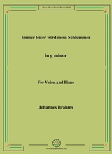 Brahms Immer Leiser Wird Mein Schlummer In G Minor For Voice And Piano