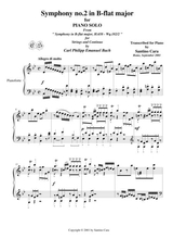 Bach C P E Symphony No 2 In B Flat Major Piano Version