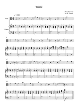 Waltz Dmitri Kabalevsky For Viola Piano