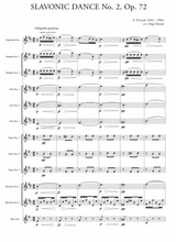 Slavonic Dance No 2 Op 72 For Saxophone Choir