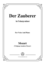 Mozart Der Zauberer In F Sharp Minor For Voice And Piano