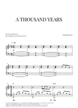 A Thousand Years Piano Solo Intermediate