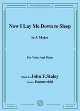 John F Staley Now I Lay Me Down To Sleep In A Major For Voice Piano