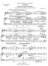 Ravel Pavane For Alto Sax Piano