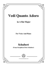 Schubert Vedi Quanto Adoro In A Flat Major For Voice Piano