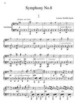 Dvorak Symphony No 8 I Ii For Piano Duet 1 Piano 4 Hands Pd803