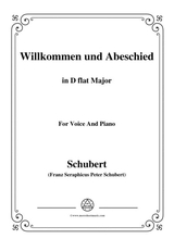Schubert Willkommen Und Abeschied In D Flat Major Op 56 No 1 For Voice Piano