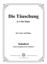 Schubert Die Tuschung In A Flat Major Op 165 No 4 For Voice And Piano