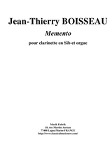 Jean Thierry Boisseau Memento For Bb Clarinet And Organ