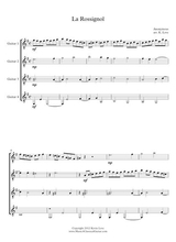 La Rossignol Guitar Quartet Score And Parts