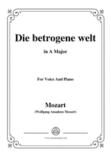 Mozart Die Betrogene Welt In A Major For Voice And Piano