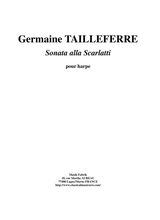 Germaine Tailleferre Sonata Alla Scarlatti For Harp