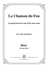 Bizet La Chanson Du Fou For Cello And Piano