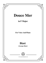 Bizet Douce Mer In F Major For Voice And Piano