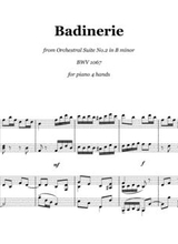 Js Bach Badinerie From Orchestral Suite 2 In B Minor Bwv 1067 1 Piano 4 Hands