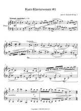 Kurz Klaviersonate 1 Op 7
