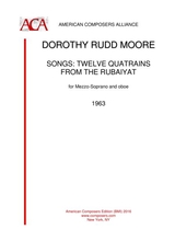 Moore Songs 12 Quatrians From The Rubaiyat