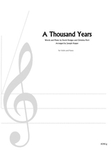 A Thousand Years Violin And Piano