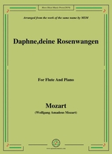 Mozart Daphne Deine Rosenwangen For Flute And Piano