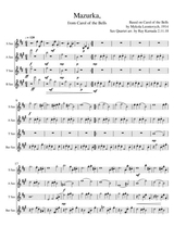 Mazurka For Sax Quartet From Carol Of The Bells